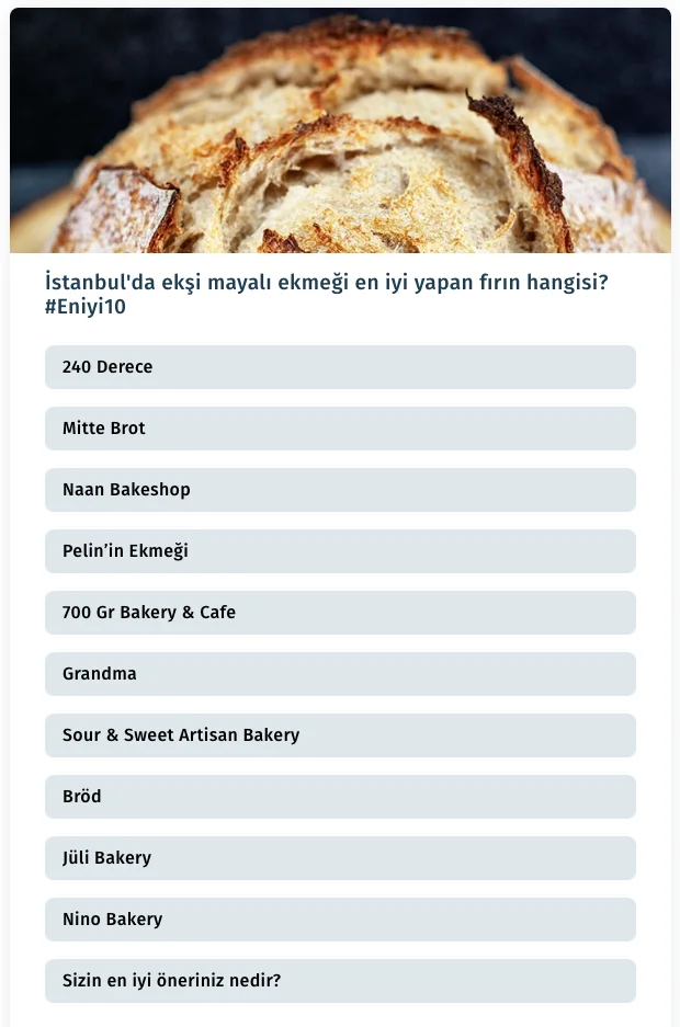 İstanbul'da ekşi mayalı ekmek yapan en iyi 10 fırını seçiyoruz 2 İstanbul'da ekşi mayalı ekmek yapan en iyi 10 fırını seçiyoruz